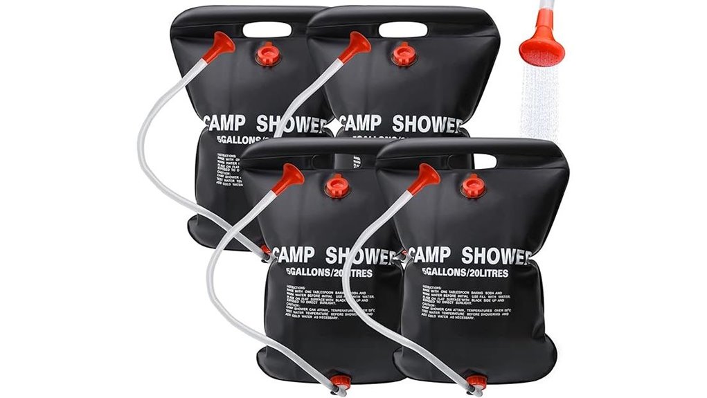 portable solar shower bag