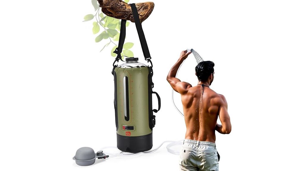 portable solar shower bag
