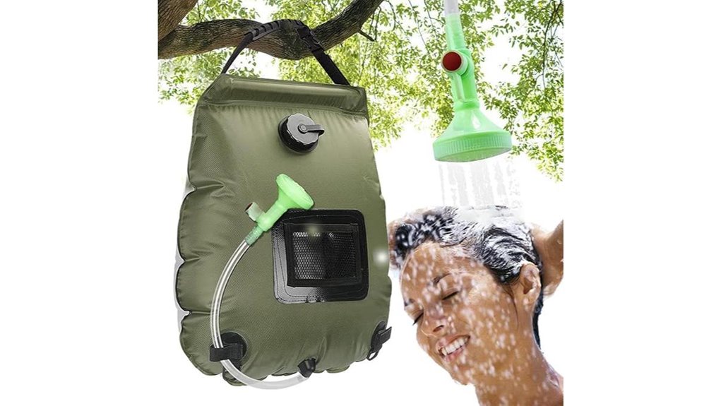 portable solar shower system