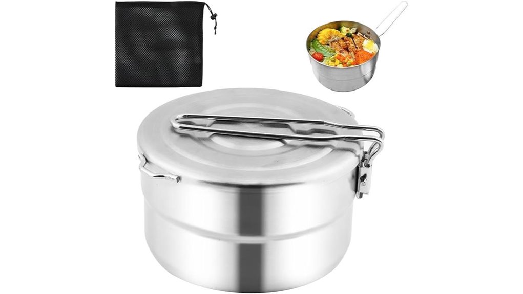 portable stainless steel cookpot