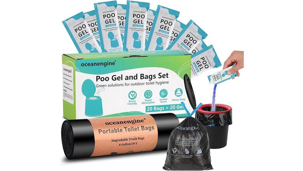 portable toilet bags gel