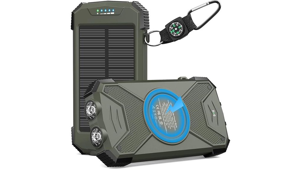 portable wireless solar charger