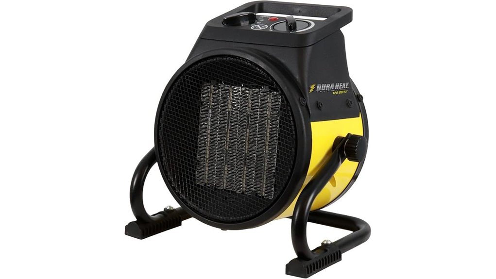 powerful yellow electric heater