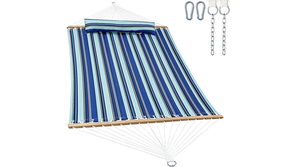 quilted hammock with pillow