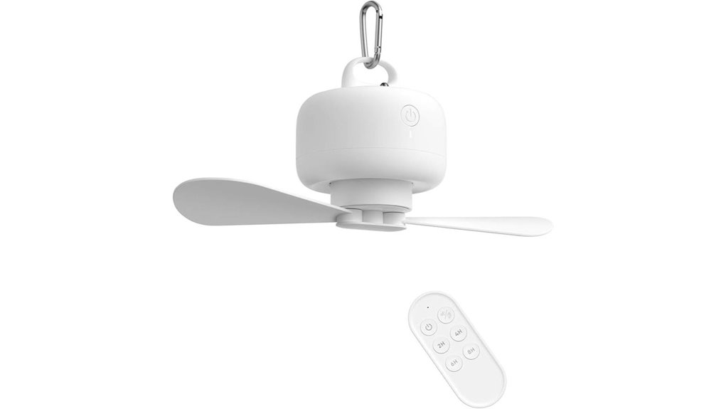rechargeable camping fan remote
