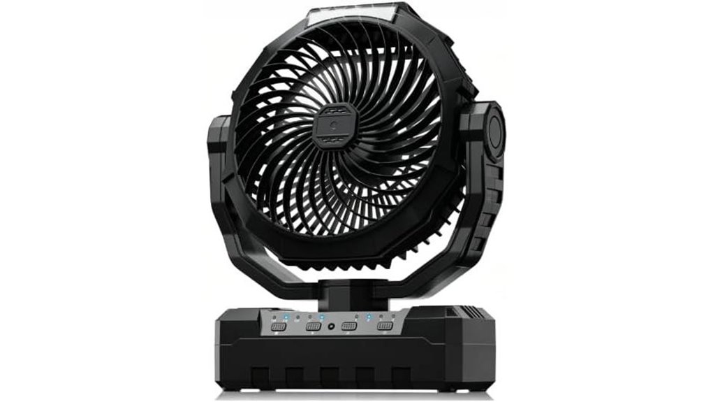 rechargeable camping fan with timer