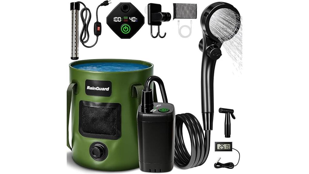rechargeable camping shower kit