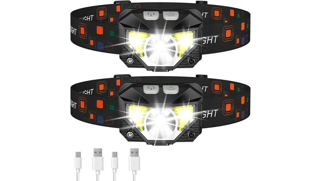 rechargeable dual headlamps included