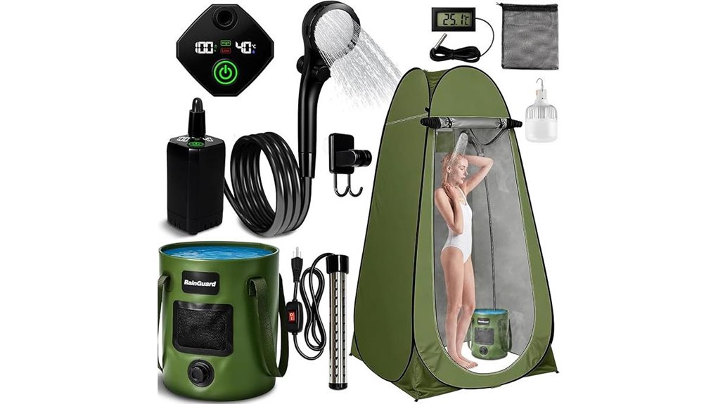 rechargeable portable camping shower