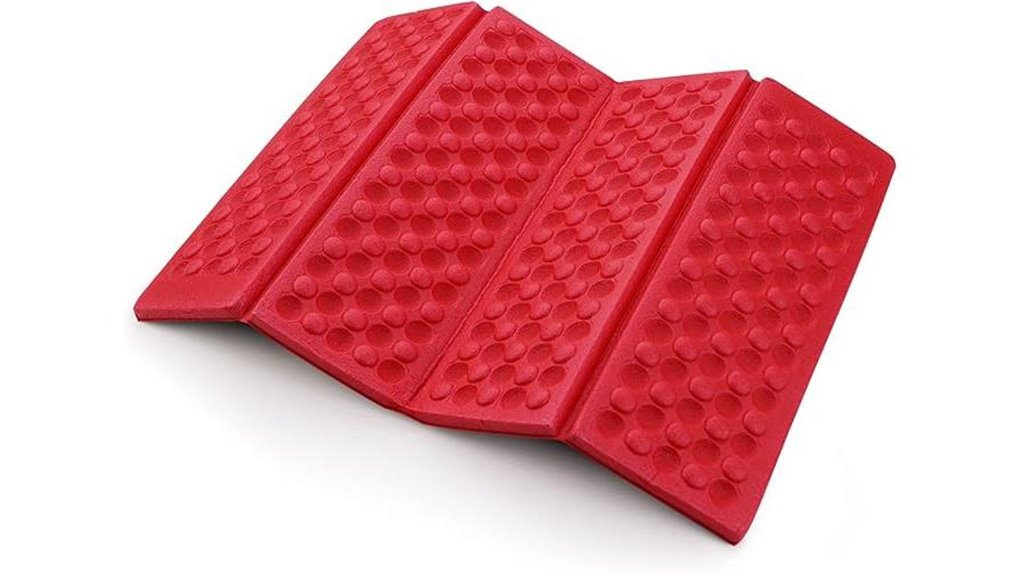 red portable foam mat
