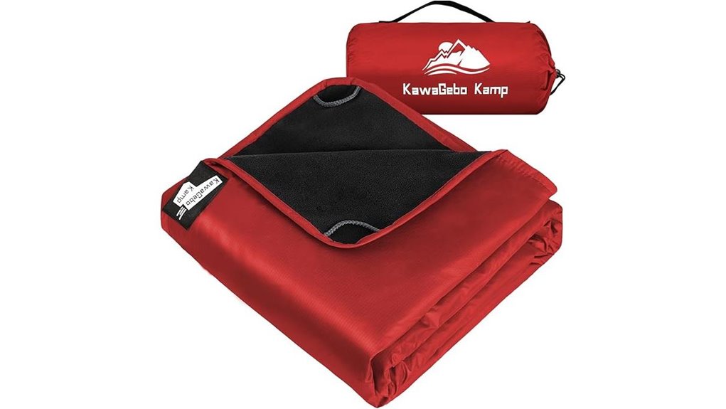 red waterproof outdoor blanket