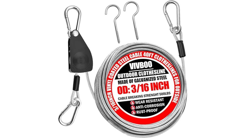 retractable outdoor clothesline system
