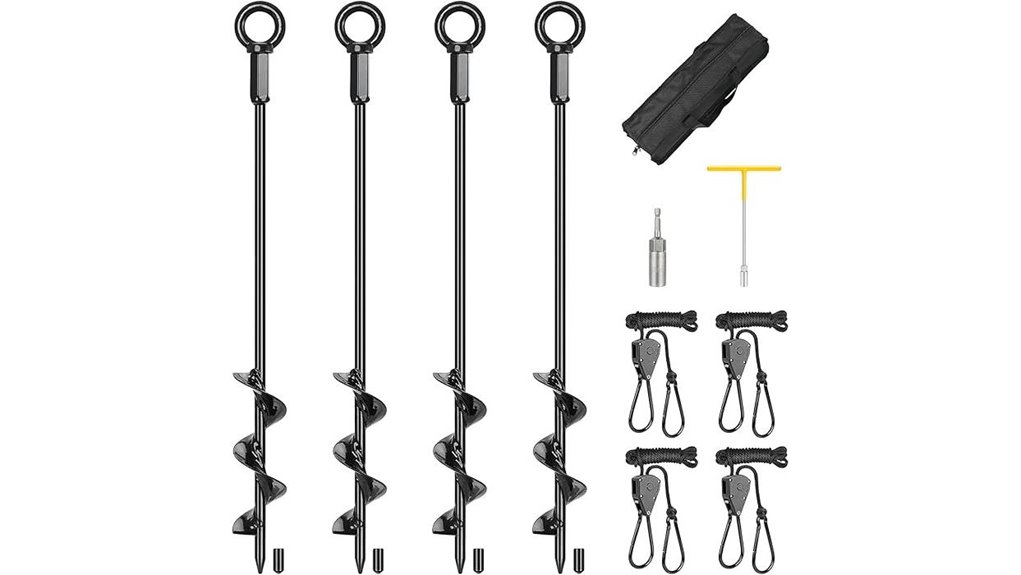 retractable tent stake anchors