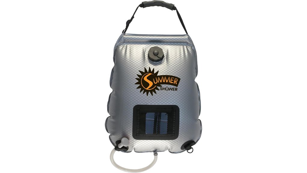 solar heated summer shower