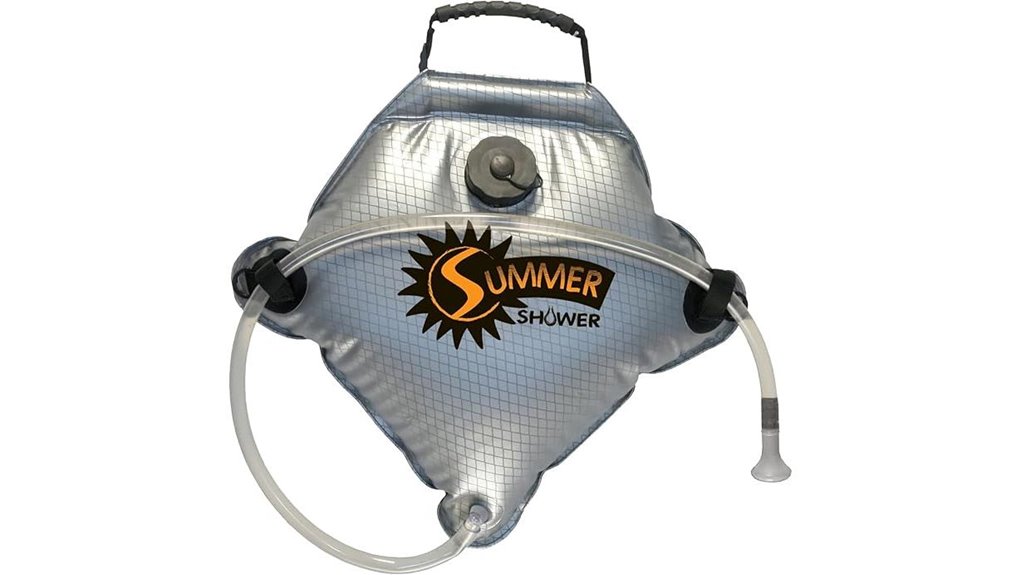 solar heated summer shower