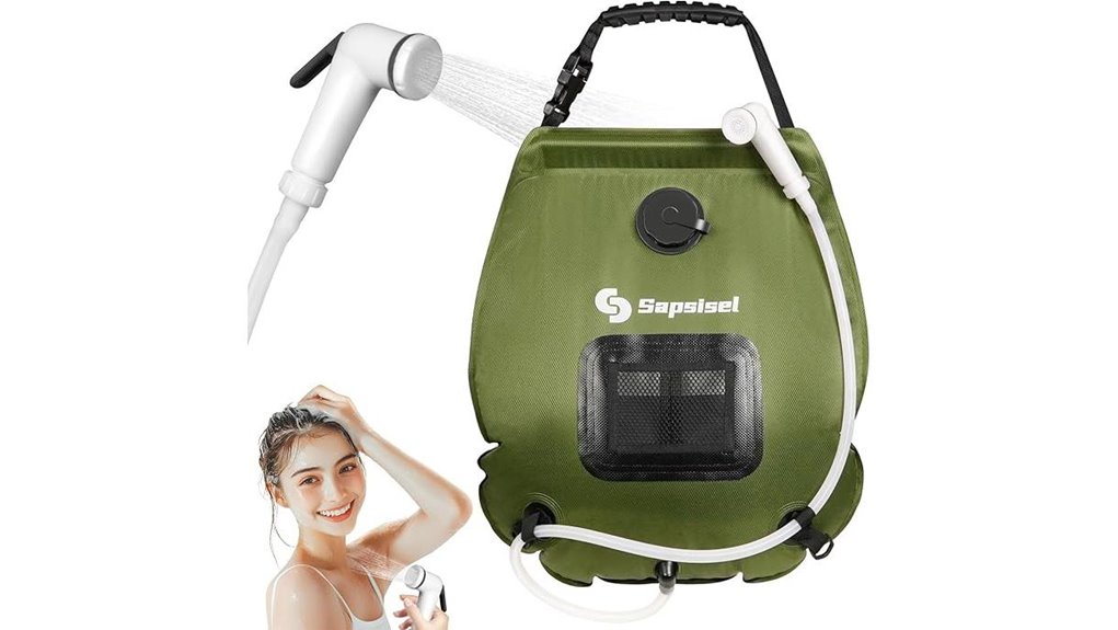 solar powered camping shower bag
