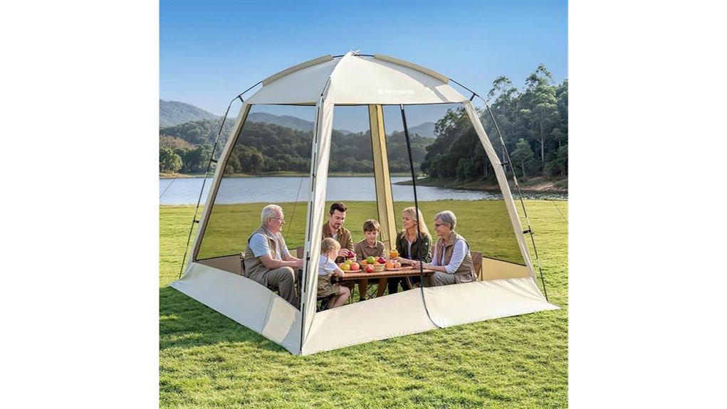 spacious camping screen tent