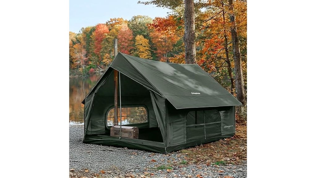 spacious canvas camping tent