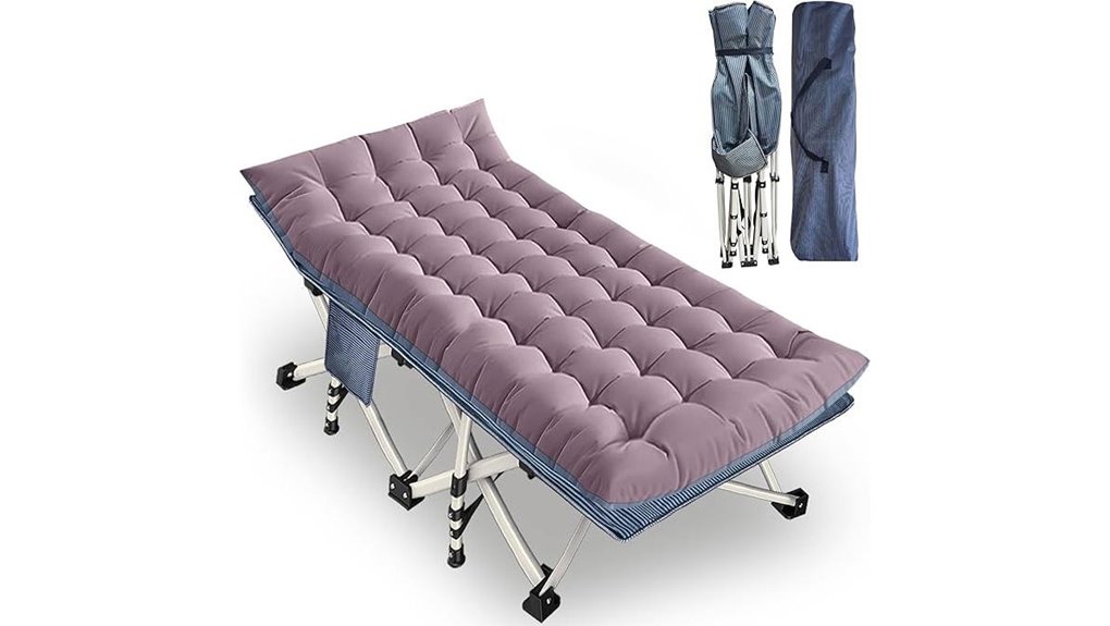 spacious cot with mattress