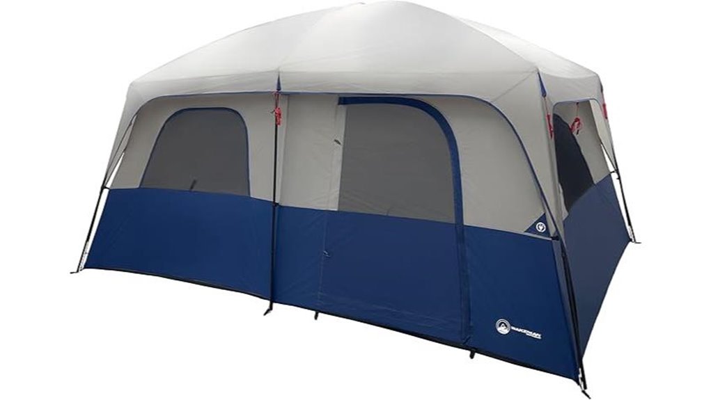 spacious tent with divider