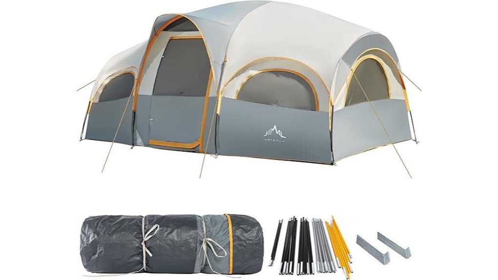 spacious waterproof camping tent