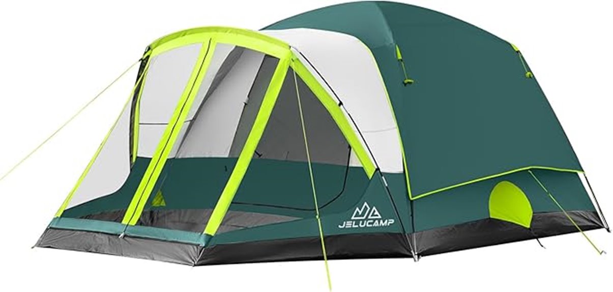 spacious waterproof family tent