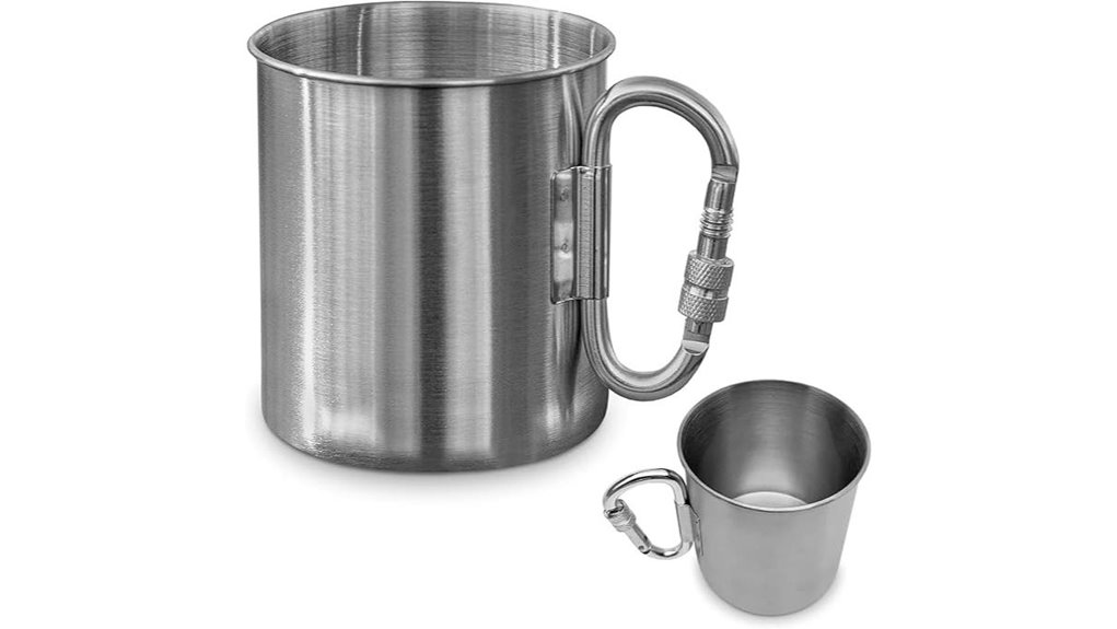 stainless steel camping mug