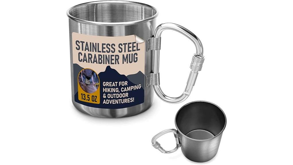 stainless steel camping mug