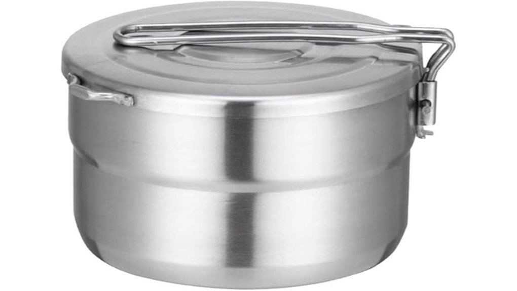 stainless steel camping pot