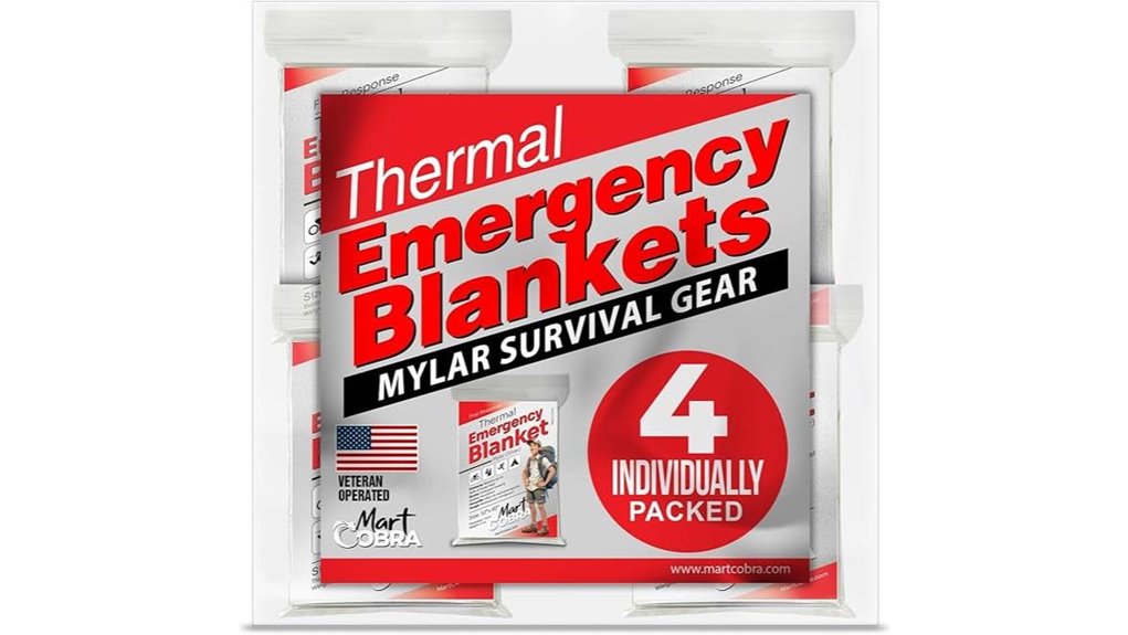 survival mylar blanket pack