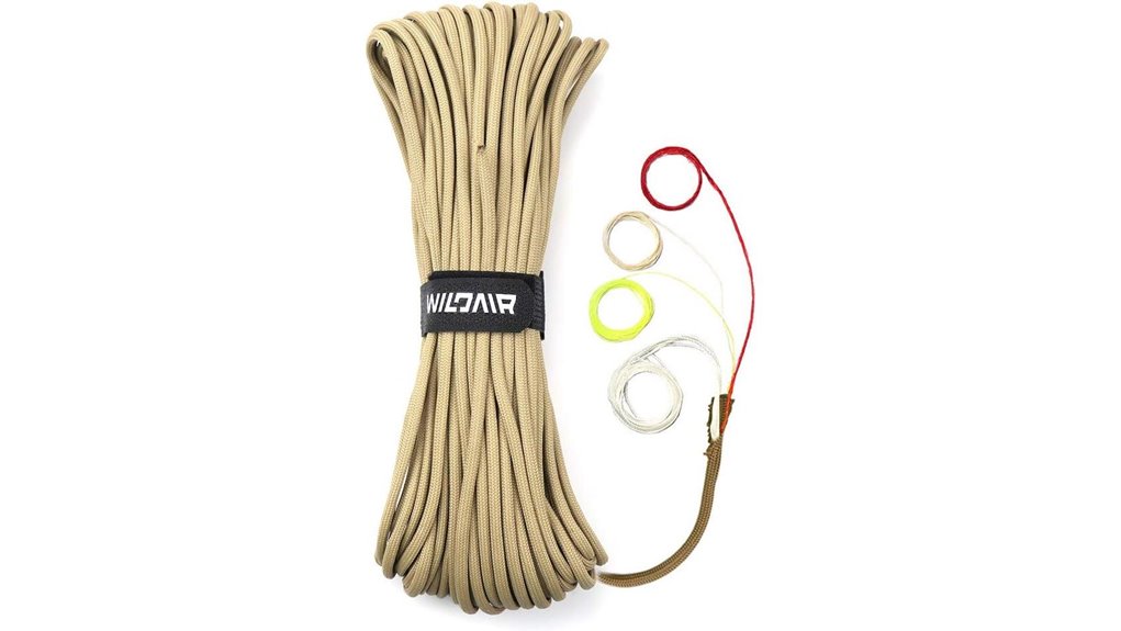 survival rope with fire starter