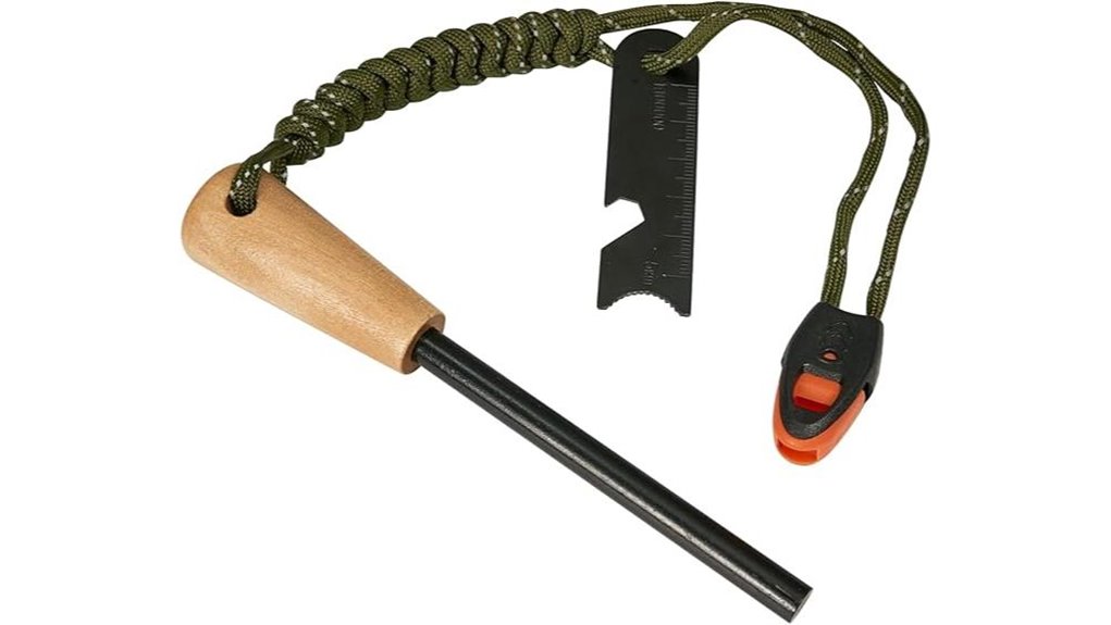 survival tool with firestarter