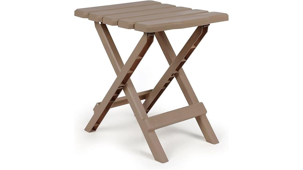 taupe folding adirondack table