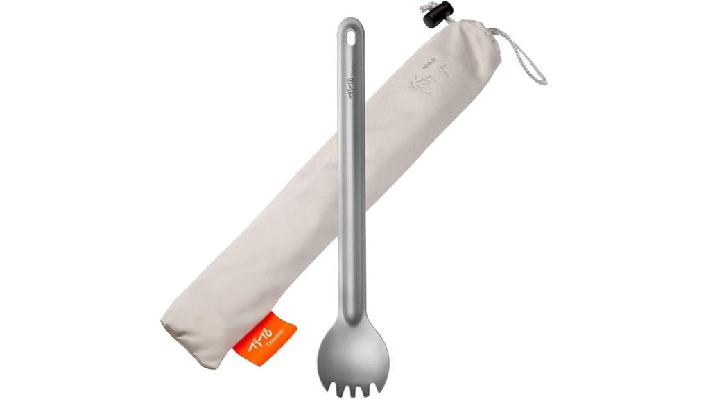 titanium spork and spoon
