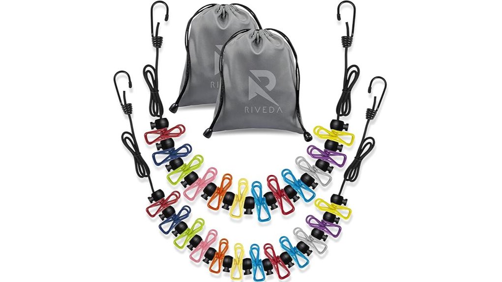 travel clotheslines with clips