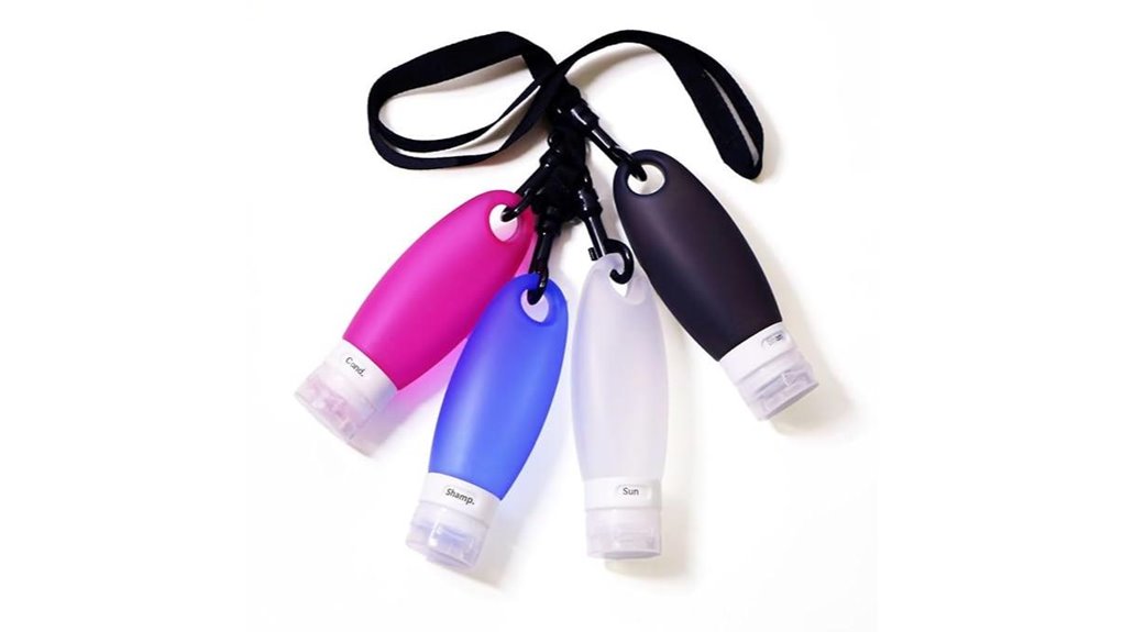 travel friendly silicone bottles