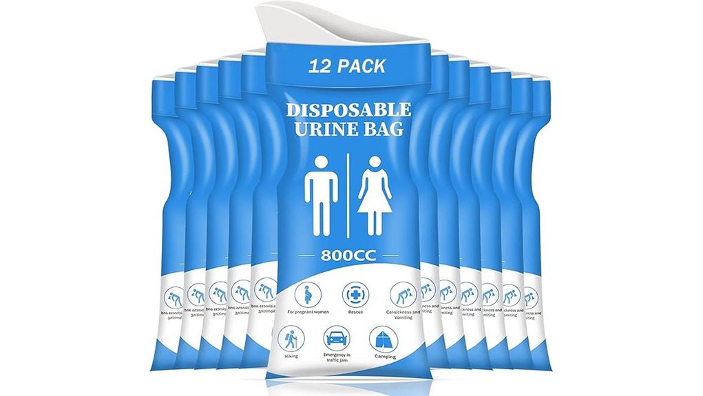 travel friendly urine collection bags