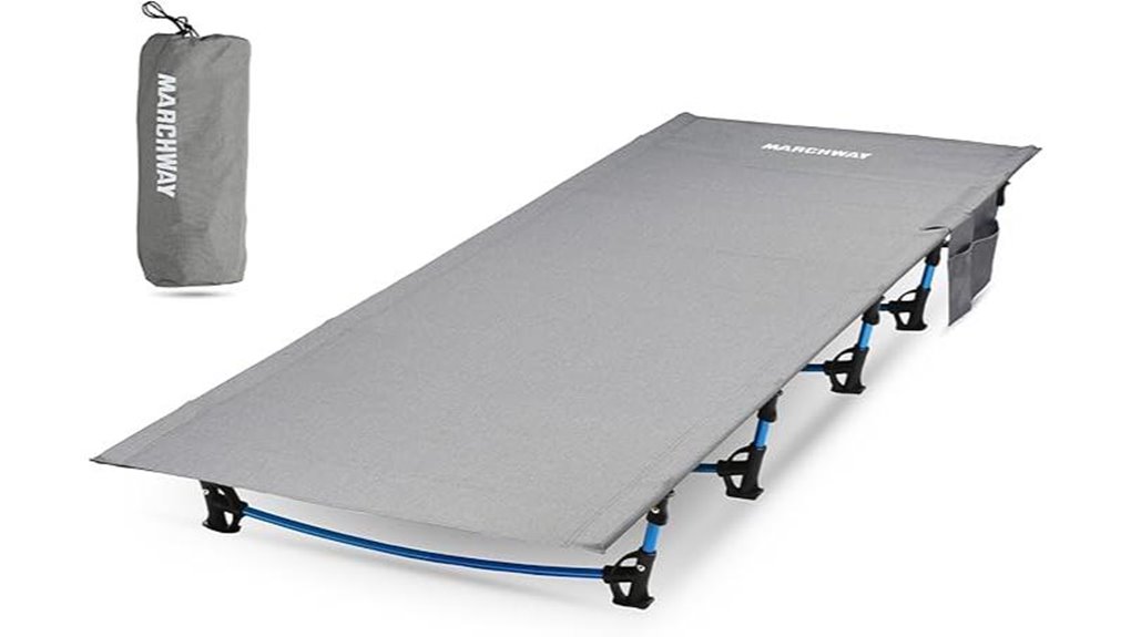 ultralight grey camping cot