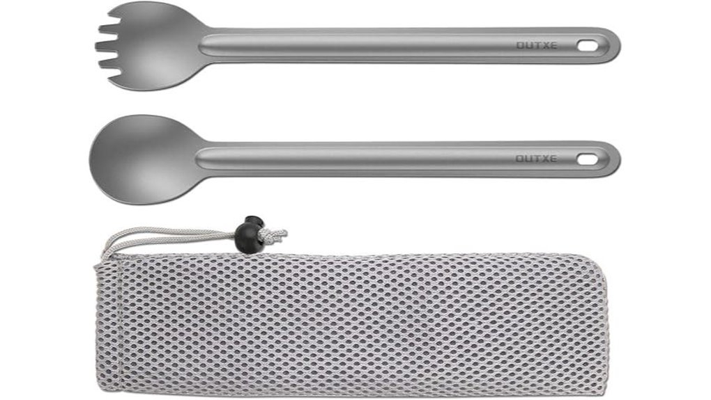 ultralight titanium cutlery set