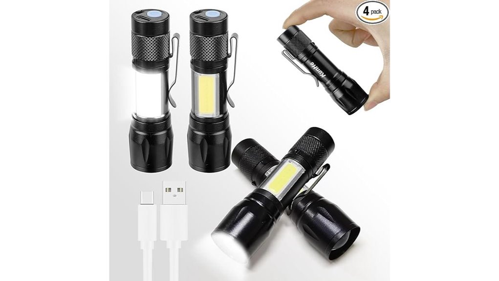 usb c rechargeable led flashlights