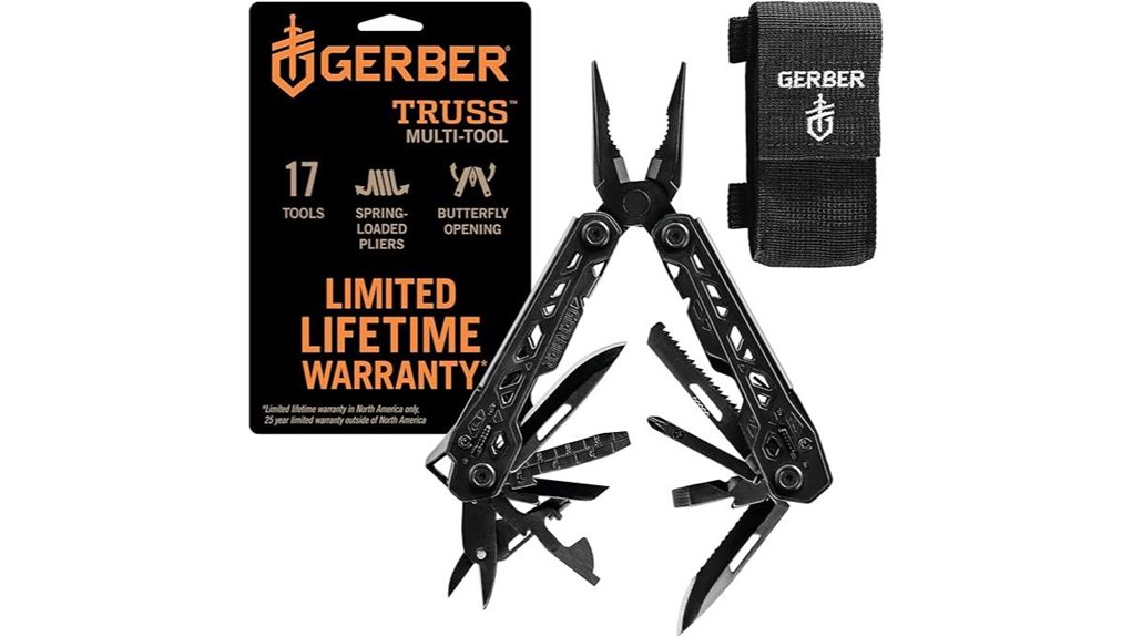 versatile black multitool features