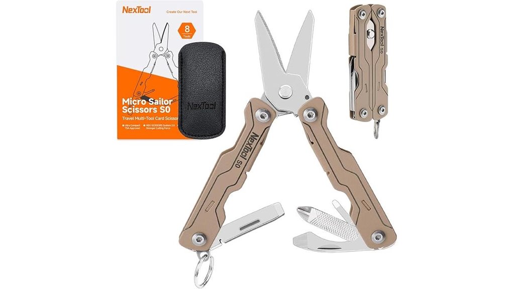 versatile keychain multitool scissors