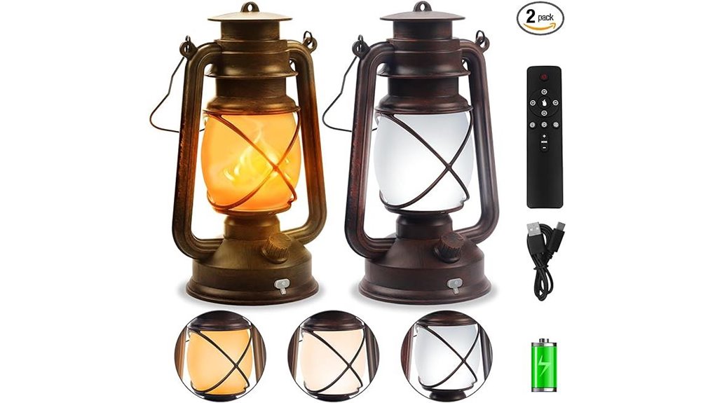 vintage led lantern set