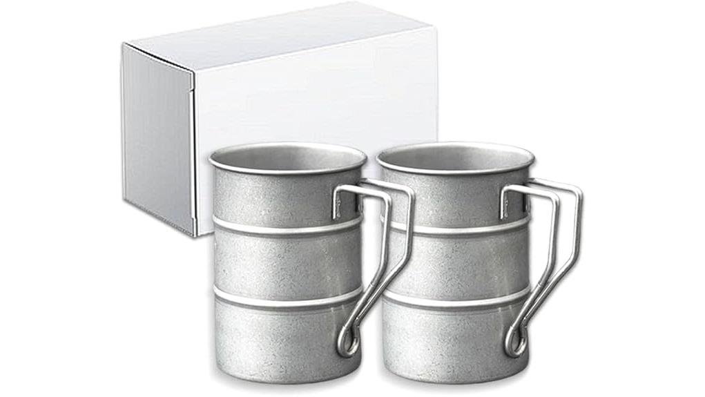vintage stainless steel mugs