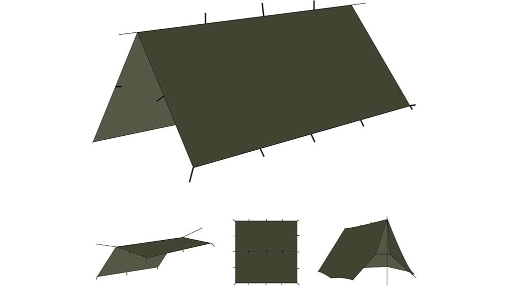 waterproof camping tarp 10x10