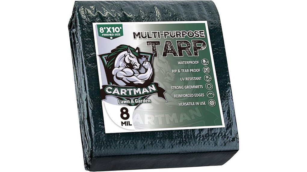 waterproof green tarp size