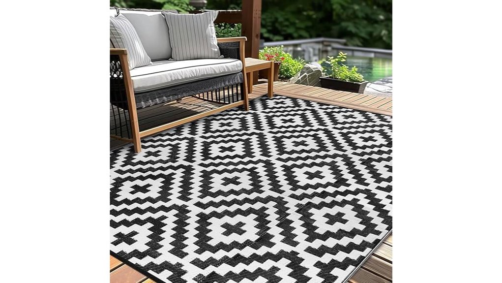 waterproof reversible patio rug