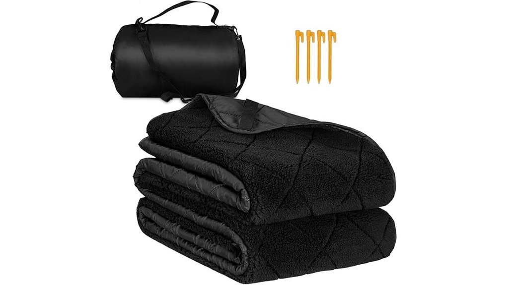 waterproof sherpa camping blanket