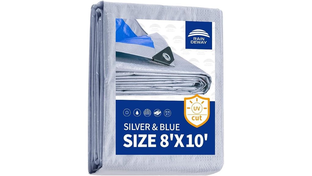 waterproof silver blue tarp