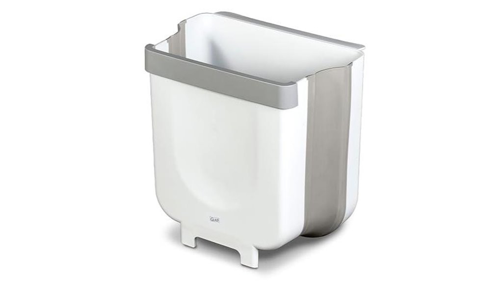 white 2 gallon waste bin